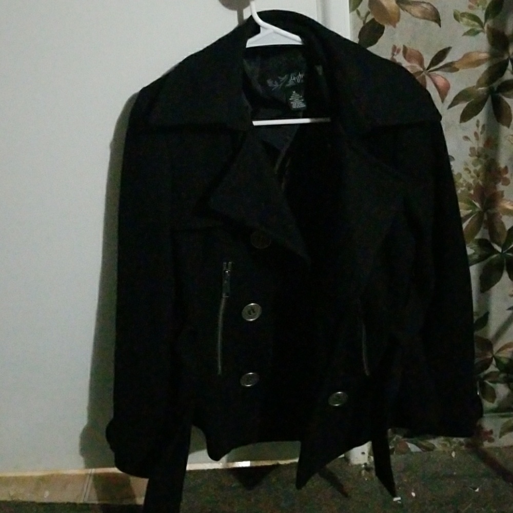 Black Button Up Coat